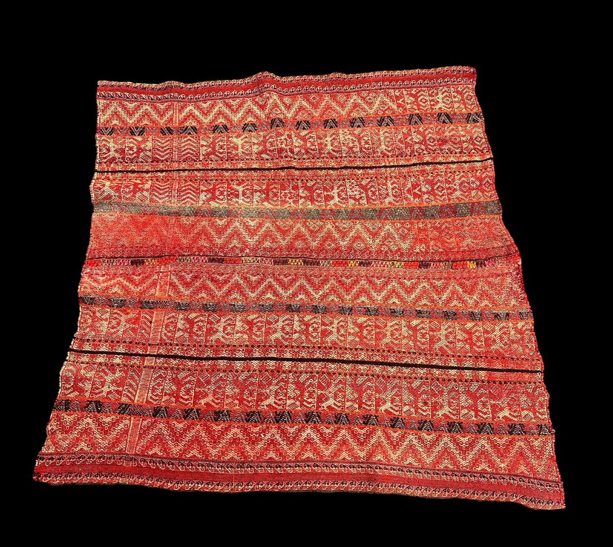 Gashgaïs Rug, 47 X 54 Cm, Wool On Wool, Hand-knotted Before 1950 In Iran-photo-4