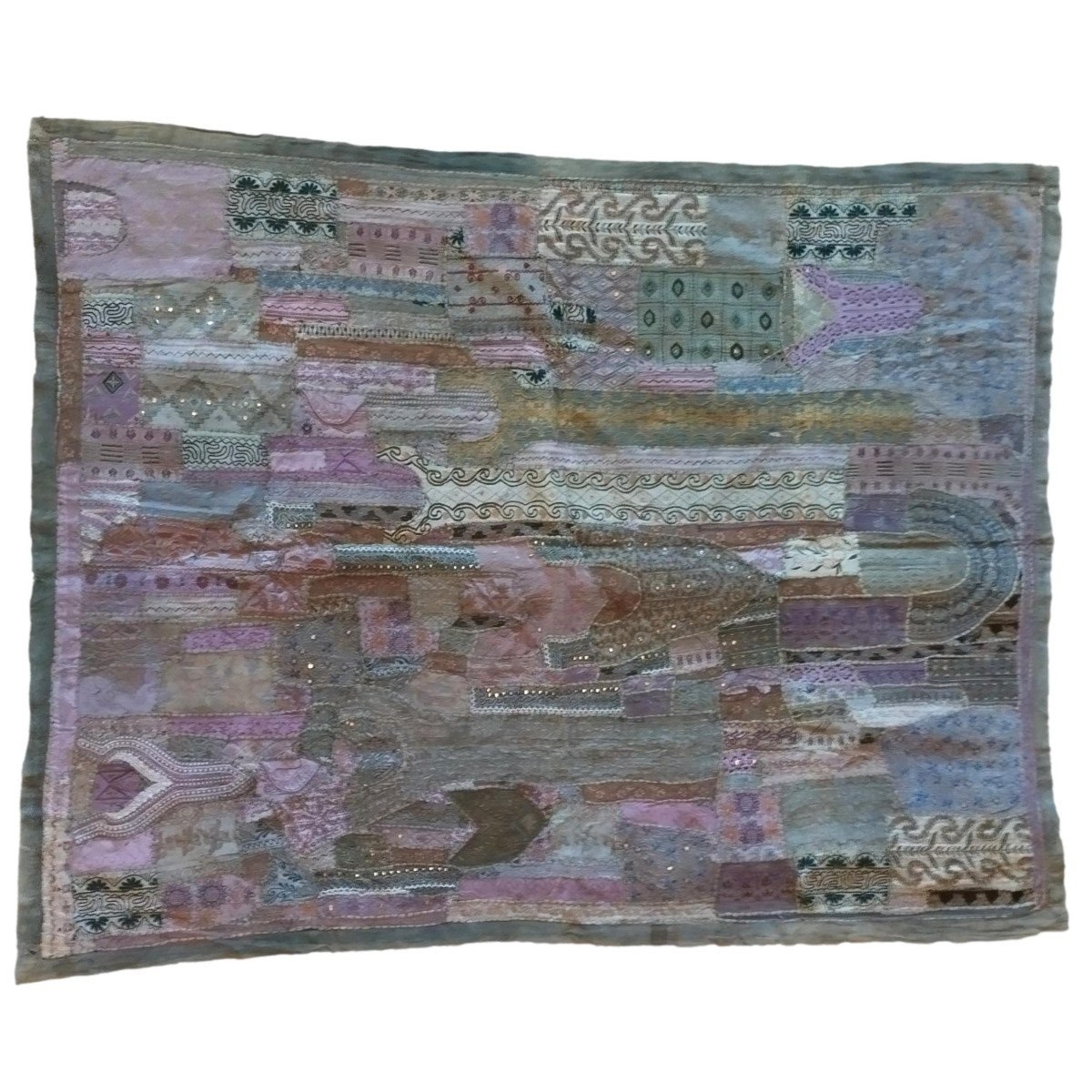 Sheesha ou broderie miroir, 162 x 213 cm, Gujarat, Inde, 1970-photo-2