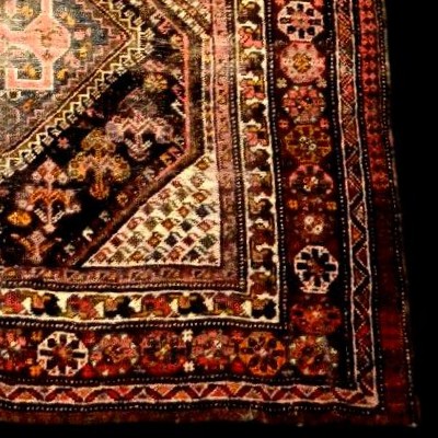 Tapis Gashghaï ancien, 136 x 201 cm, laine sur laine nouée main , Iran, fin du XIXème Siècle-photo-6