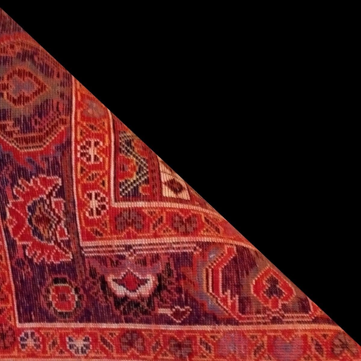 Gashgai Rug, Niche Decoration, 102 X 150 Cm, Hand-knotted Wool Made In Iran Around 1970, Very Good Condition-photo-7