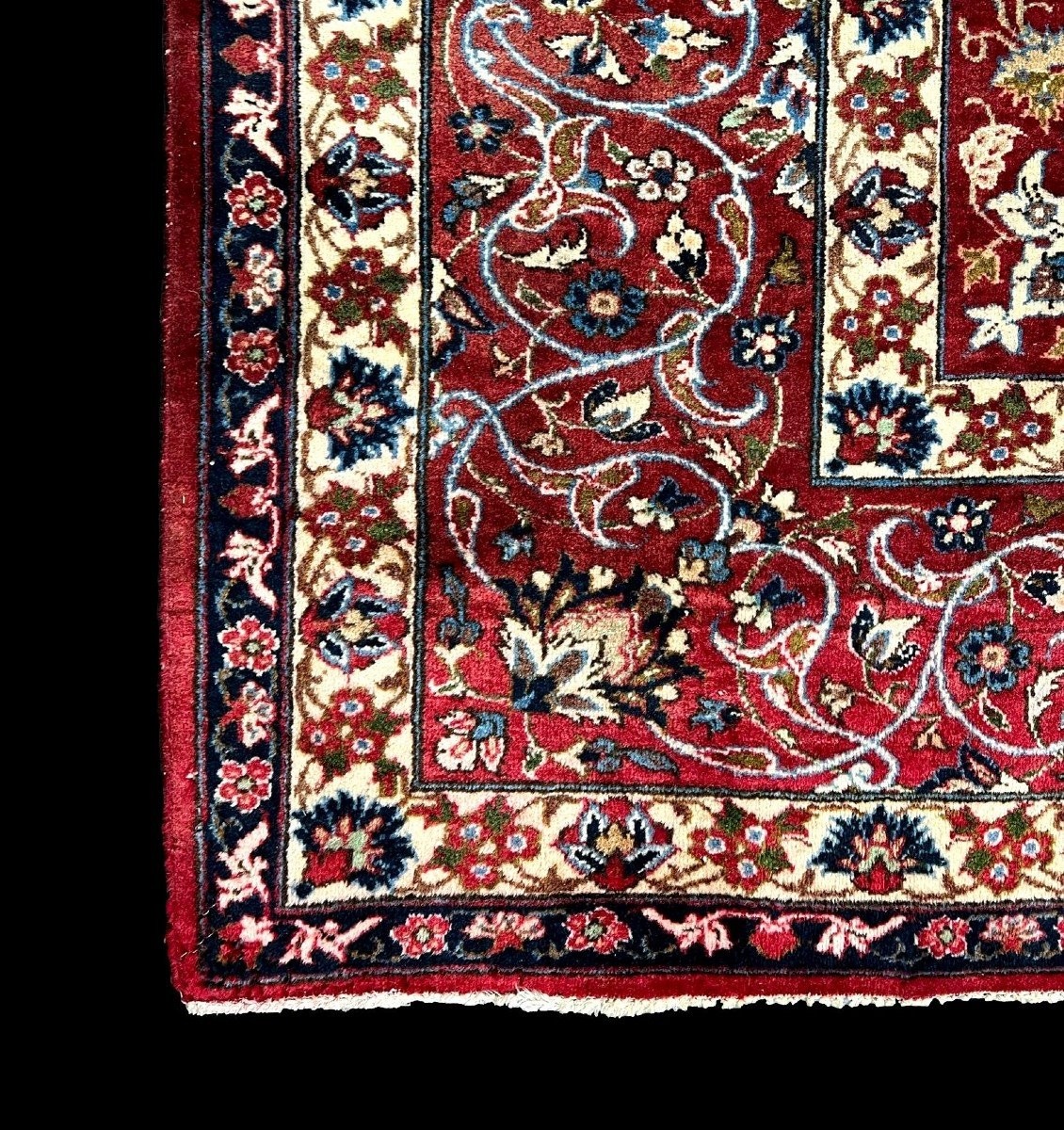 Isfahan Rug, 298 Cm X 384 Cm, Hand-knotted Kork Wool, Iran, Persia, Circa 1950-photo-6