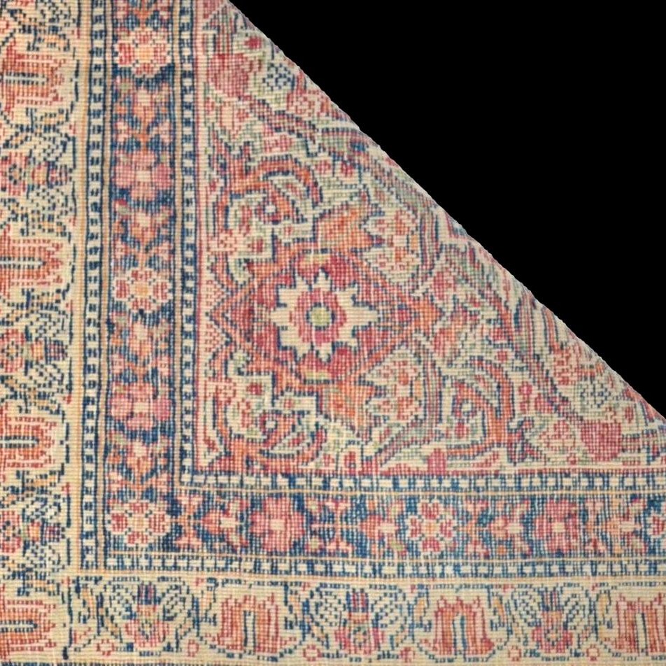 Tapis Tabriz ancien, 143 x 212 cm, laine nouée main, Iran, fin XIXème, état collection, persan-photo-7