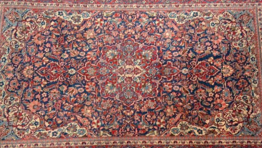 Kashan Rug, 131 X 207 Cm, Kork Wool, Hand-knotted In Iran, Early 20th Century, Collection-photo-1