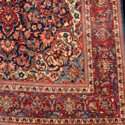 Kashan Rug, 131 X 207 Cm, Kork Wool, Hand-knotted In Iran, Early 20th Century, Collection-photo-5