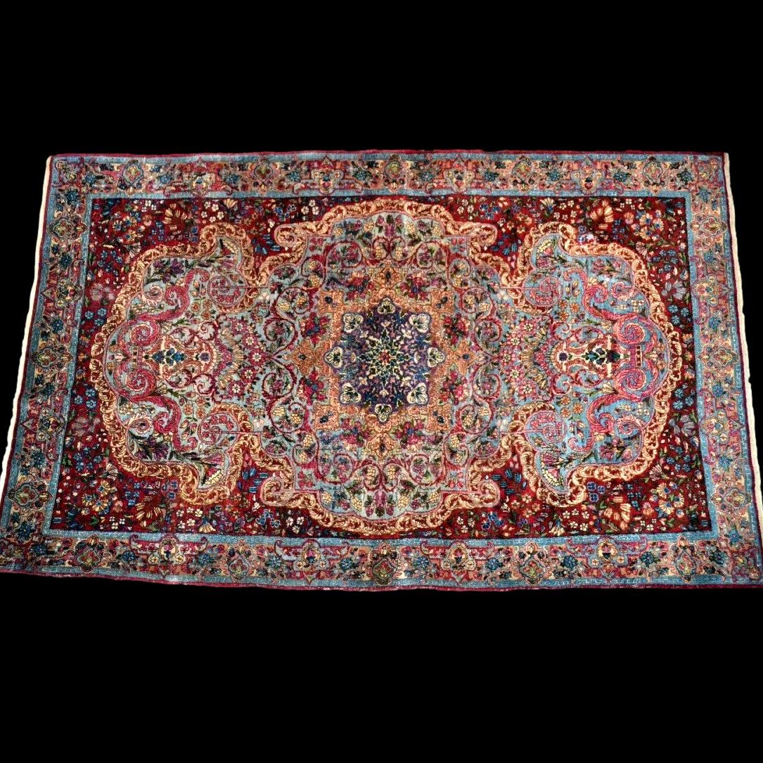 Kirman Raver Rug, 1880, Qajar Dynasty, Iran, 122 X 195 Cm, Hand-knotted Wool, Collection-photo-2