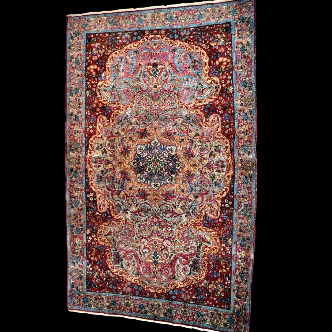 Kirman Raver Rug, 1880, Qajar Dynasty, Iran, 122 X 195 Cm, Hand-knotted Wool, Collection-photo-4
