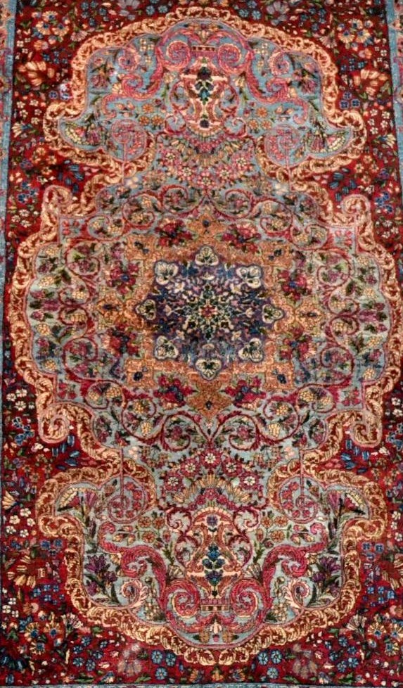 Kirman Raver Rug, 1880, Qajar Dynasty, Iran, 122 X 195 Cm, Hand-knotted Wool, Collection-photo-3