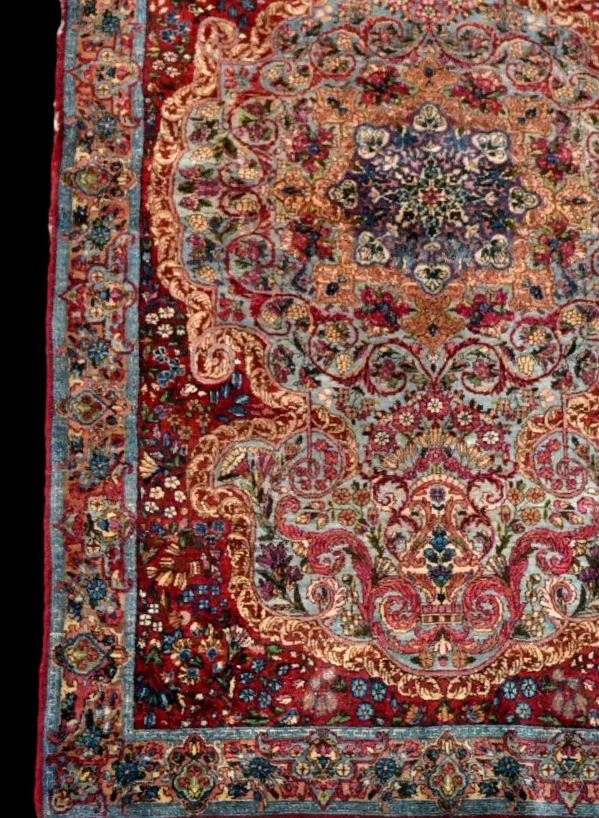 Kirman Raver Rug, 1880, Qajar Dynasty, Iran, 122 X 195 Cm, Hand-knotted Wool, Collection-photo-4