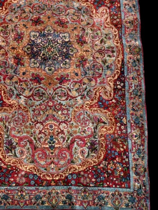 Kirman Raver Rug, 1880, Qajar Dynasty, Iran, 122 X 195 Cm, Hand-knotted Wool, Collection-photo-5