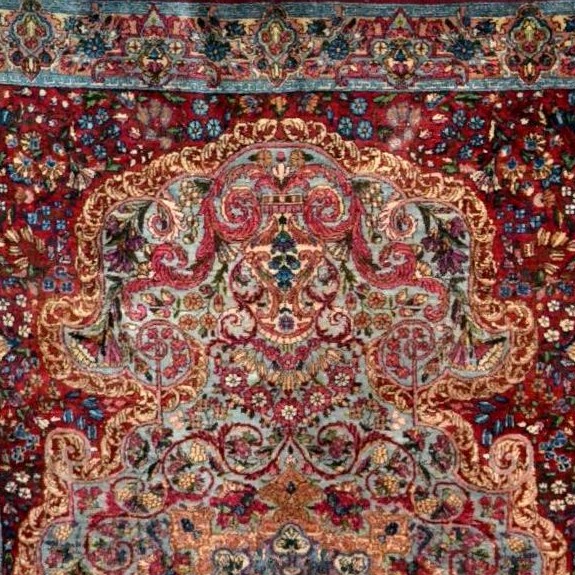 Kirman Raver Rug, 1880, Qajar Dynasty, Iran, 122 X 195 Cm, Hand-knotted Wool, Collection-photo-6