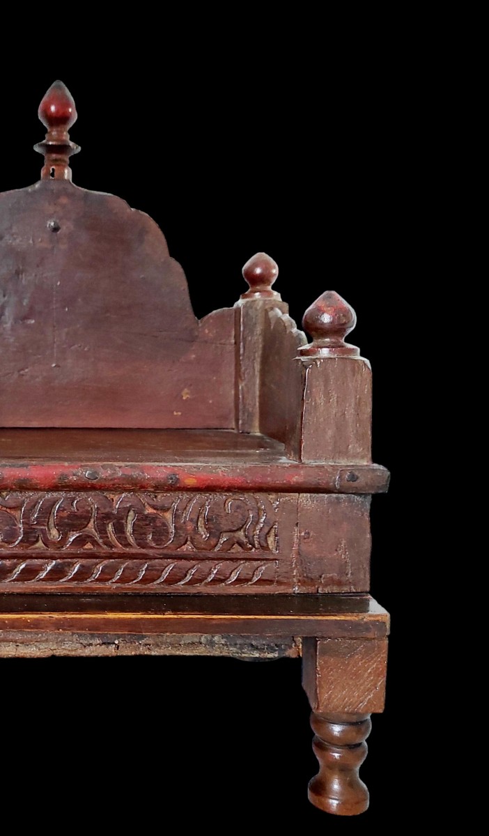 Autel domestique "Mandir", bois, Rajasthan, Inde, 1880 - 1900, très bon état collection-photo-3