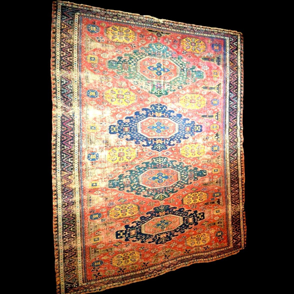 19th-century Soumak Kilim, 224 X 284 Cm, Azerbaijan, Caucasus, Hand-knotted Wool/wool-photo-2