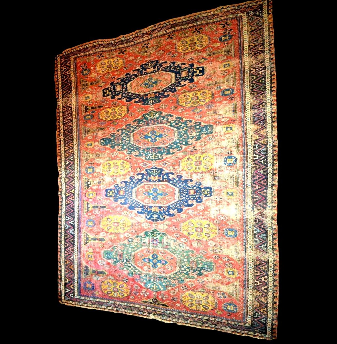 19th-century Soumak Kilim, 224 X 284 Cm, Azerbaijan, Caucasus, Hand-knotted Wool/wool-photo-4