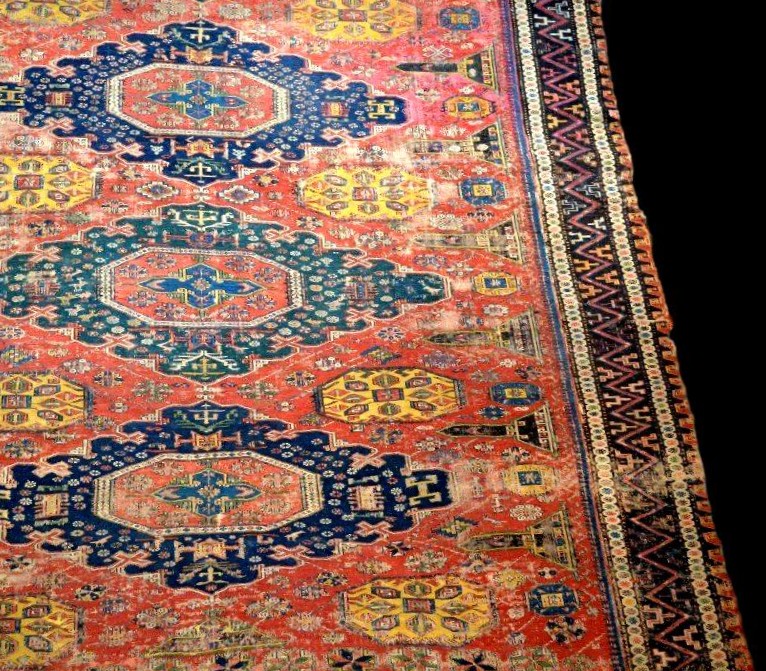 19th-century Soumak Kilim, 224 X 284 Cm, Azerbaijan, Caucasus, Hand-knotted Wool/wool-photo-5
