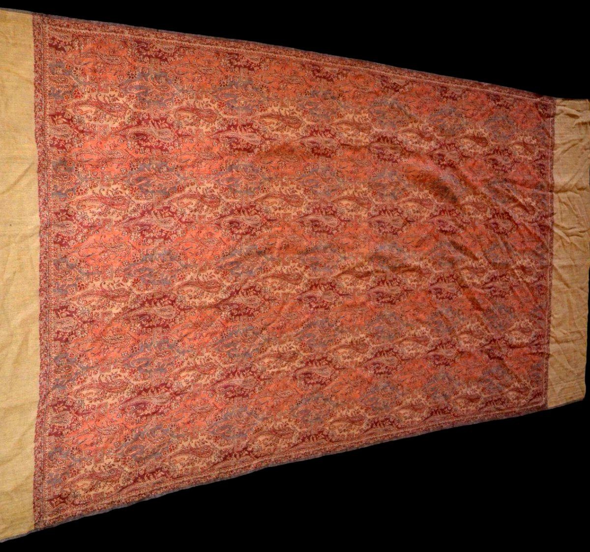 Cashmere Shawl Or Stole, 100 X 200 Cm, Boteh Design, Perfect Condition-photo-2