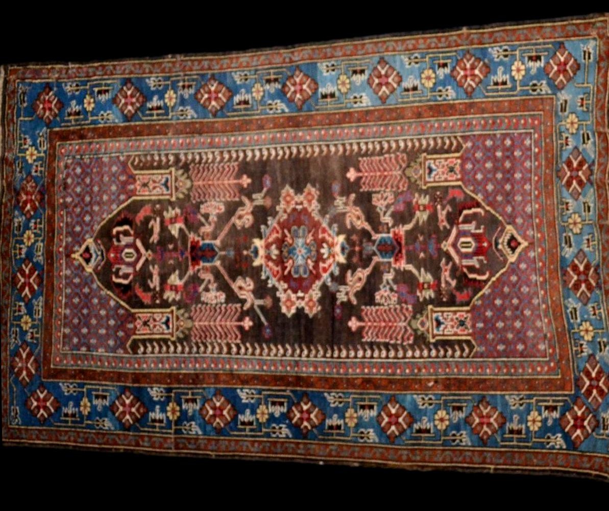 Saliani Rug, Caucasus, 132 X 205 Cm, Hand-knotted Wool On Wool, 1900-1920, Very Good Condition-photo-4
