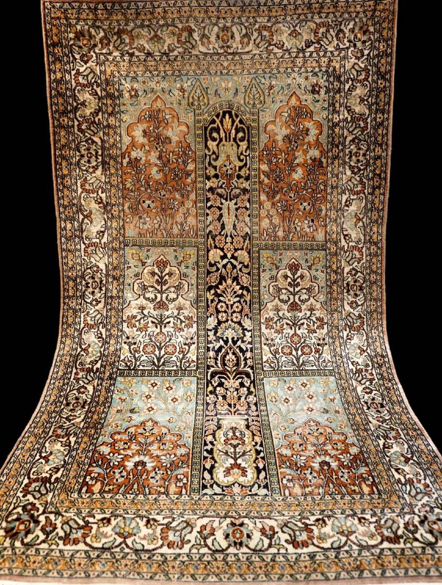  Vase calice Ht 63 cm, laiton ciselé, Art Islamique du XVIIIème / XIXème siècle, très bon état-photo-7