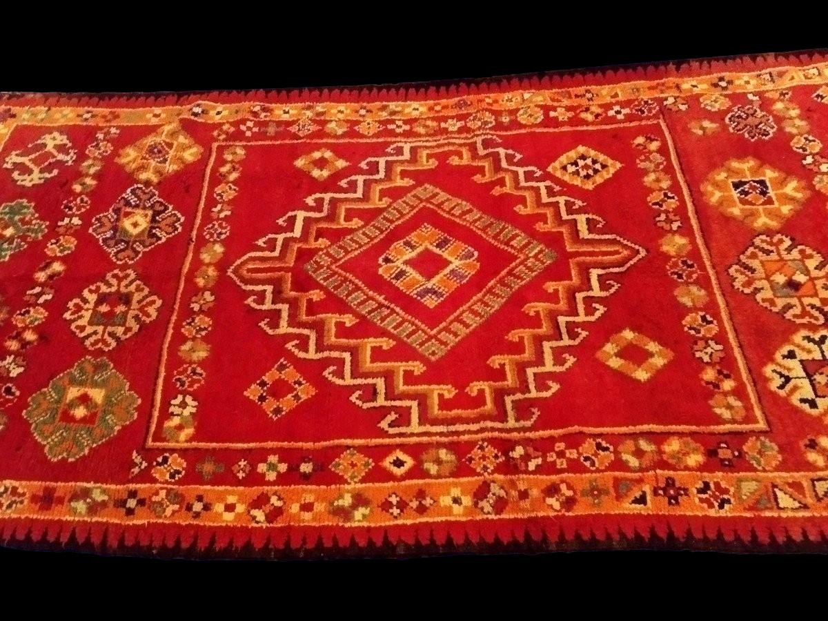 Tapis Oulad Bousbaa de Chennana, 148 x 393 cm, laine / laine nouée main, Maroc 1930 - 1950-photo-3