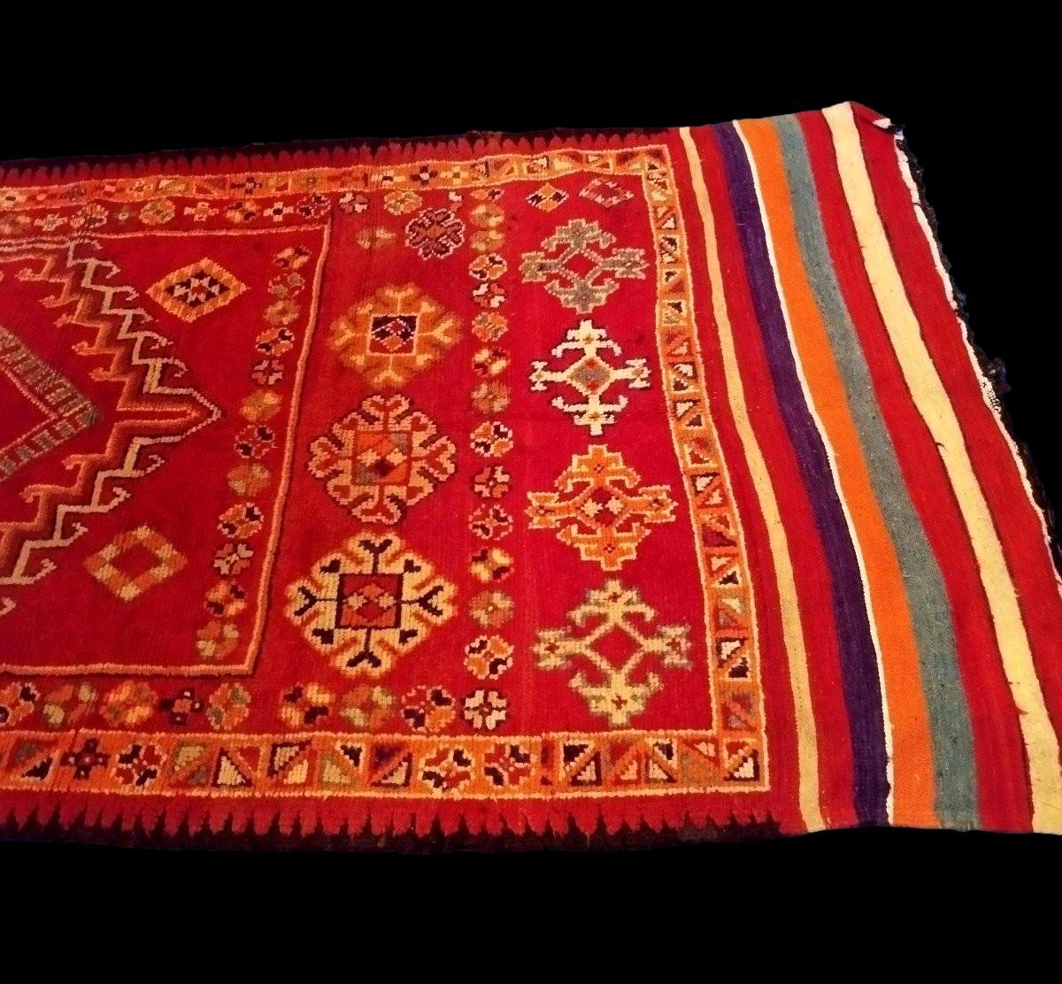 Tapis Oulad Bousbaa de Chennana, 148 x 393 cm, laine / laine nouée main, Maroc 1930 - 1950-photo-4
