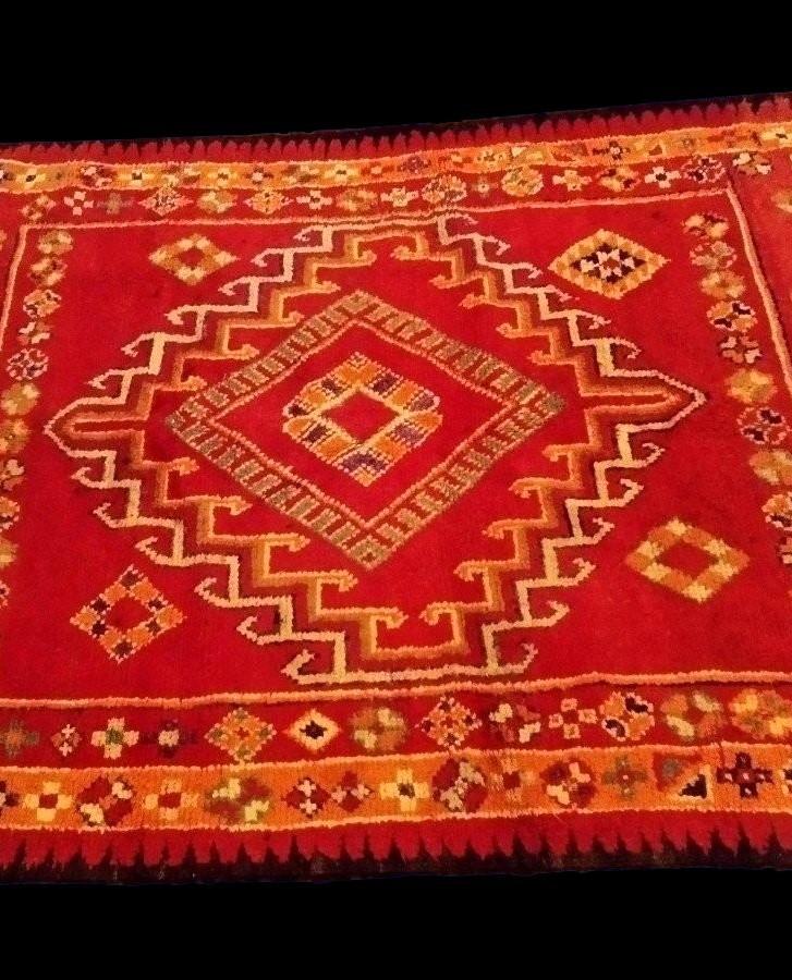 Tapis Oulad Bousbaa de Chennana, 148 x 393 cm, laine / laine nouée main, Maroc 1930 - 1950-photo-5