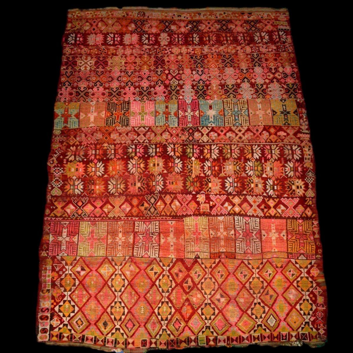 Tapis Oulad Bousbaa de Chennana, 148 x 393 cm, laine / laine nouée main, Maroc 1930 - 1950-photo-8