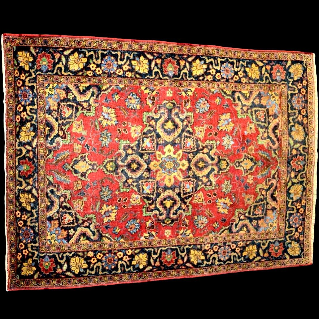 Sarouk Rug, 130 X 185 Cm, Hand-knotted Wool And Silk, Iran, 1890-1910, Very Good Condition, Collector's Item-photo-2
