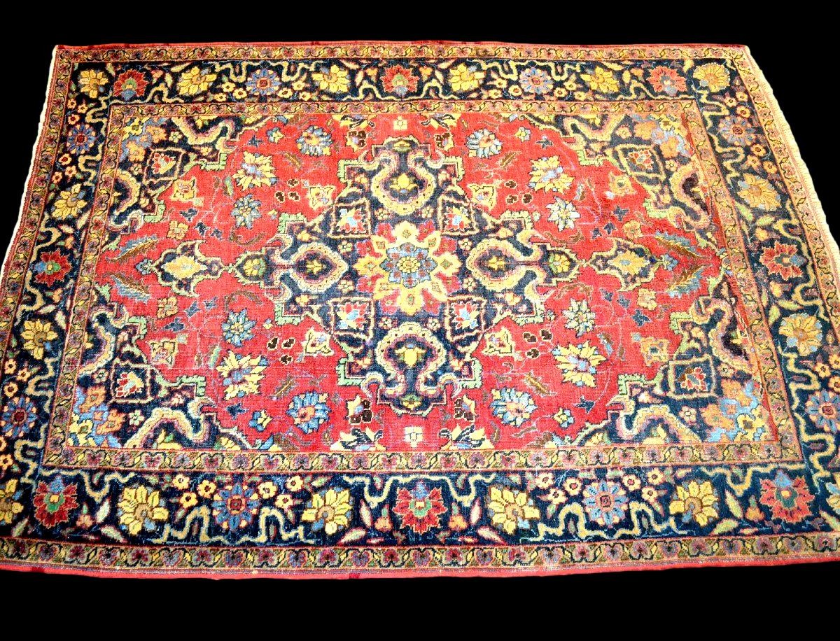 Sarouk Rug, 130 X 185 Cm, Hand-knotted Wool And Silk, Iran, 1890-1910, Very Good Condition, Collector's Item-photo-3