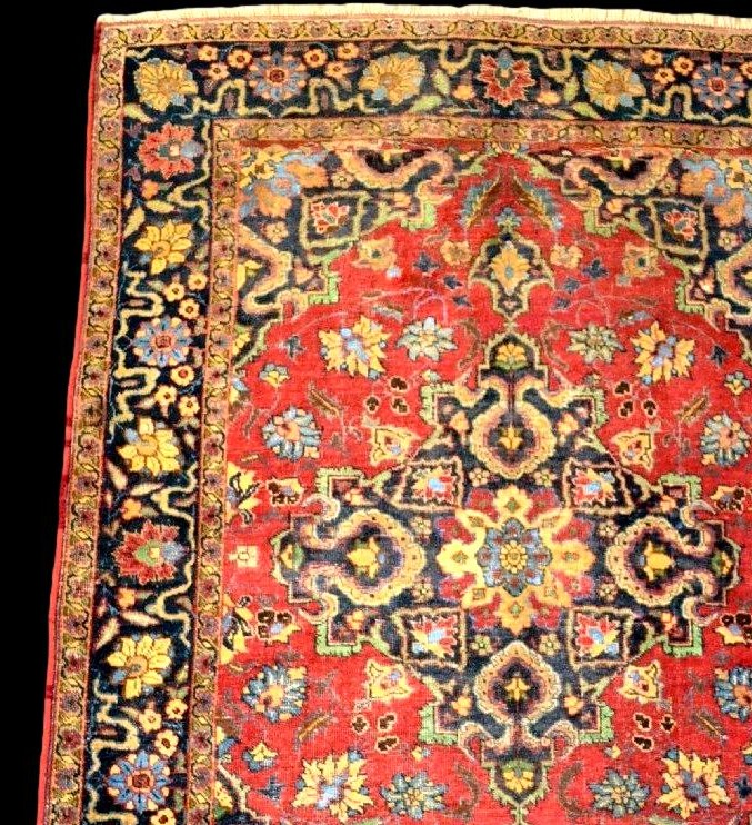 Sarouk Rug, 130 X 185 Cm, Hand-knotted Wool And Silk, Iran, 1890-1910, Very Good Condition, Collector's Item-photo-1