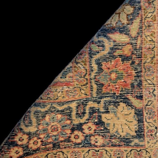 Sarouk Rug, 130 X 185 Cm, Hand-knotted Wool And Silk, Iran, 1890-1910, Very Good Condition, Collector's Item-photo-8