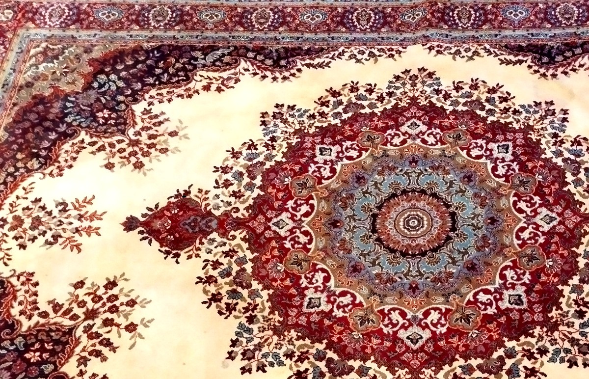 Tapis Tafresh, 200 x 300 cm, laine vierge, tapis semi-mécanique - 1980 - très bon état-photo-1