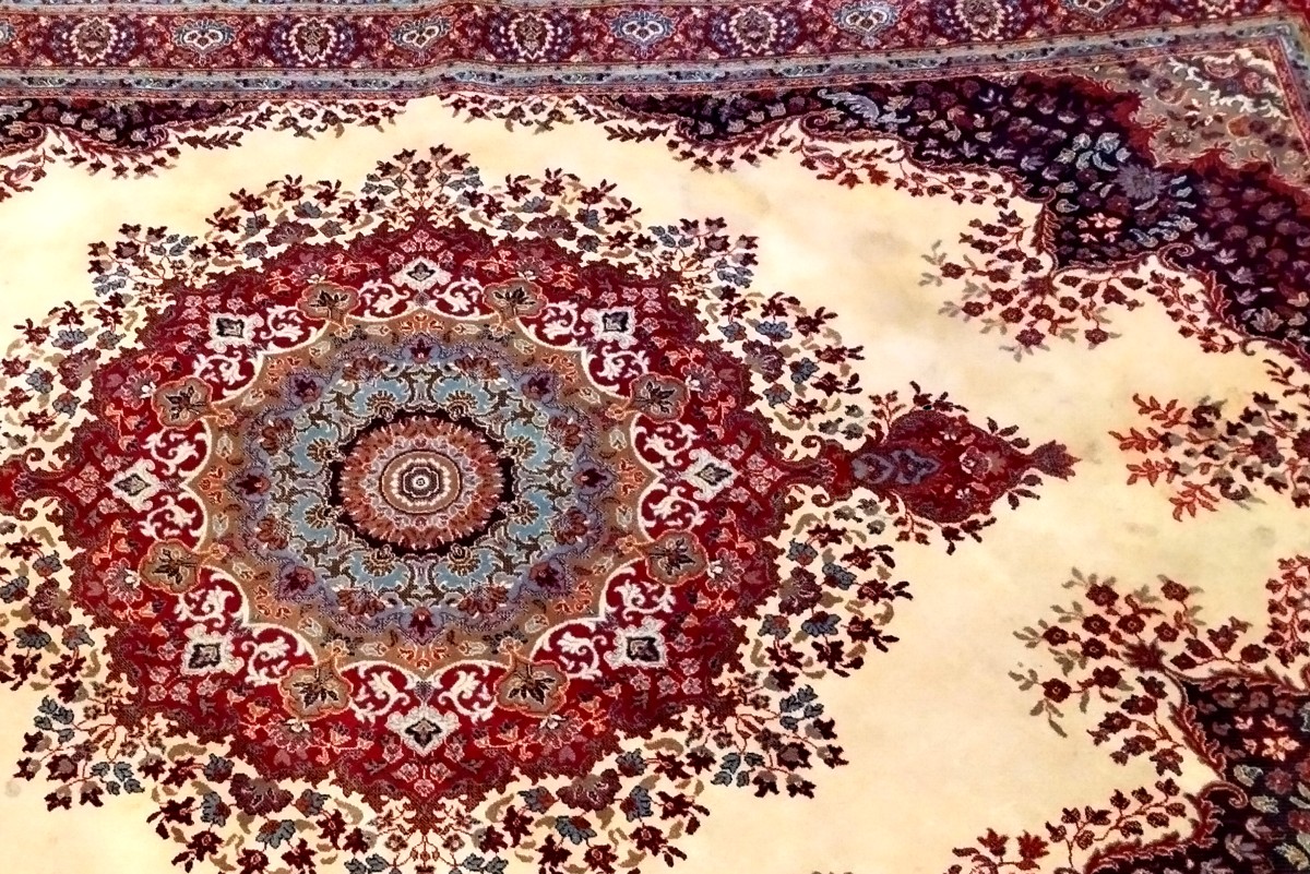 Tapis Tafresh, 200 x 300 cm, laine vierge, tapis semi-mécanique - 1980 - très bon état-photo-2