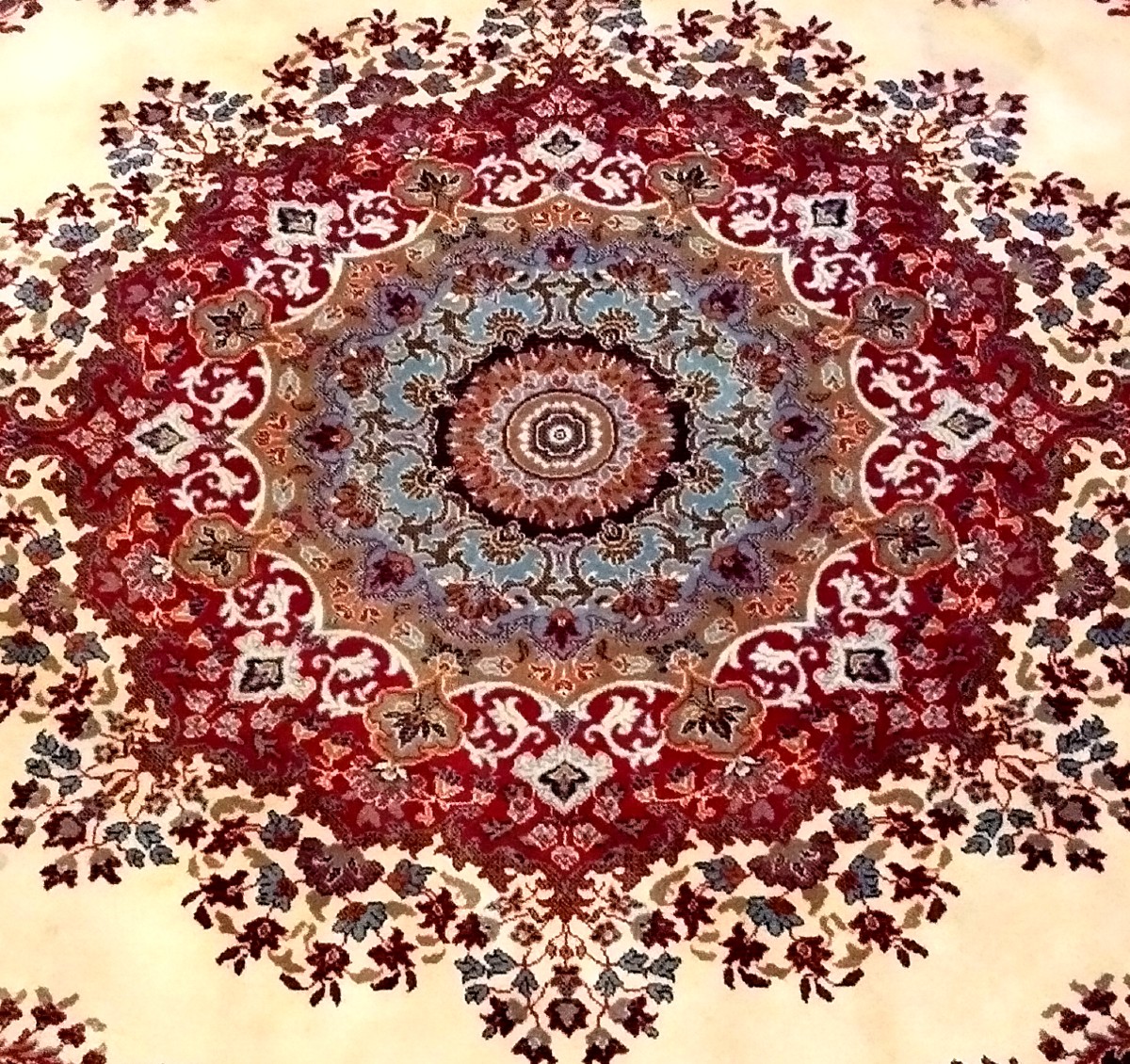 Tapis Tafresh, 200 x 300 cm, laine vierge, tapis semi-mécanique - 1980 - très bon état-photo-6