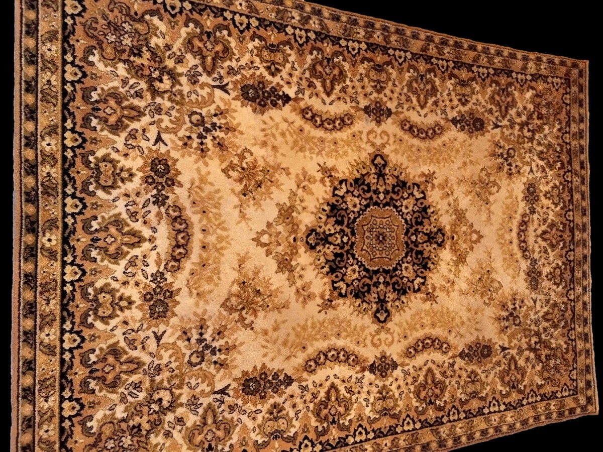 Tabriz Rug, 170 X 240 Cm, Virgin Wool, Semi-machine-made Rug, 1980, Very Good Condition, France-photo-2