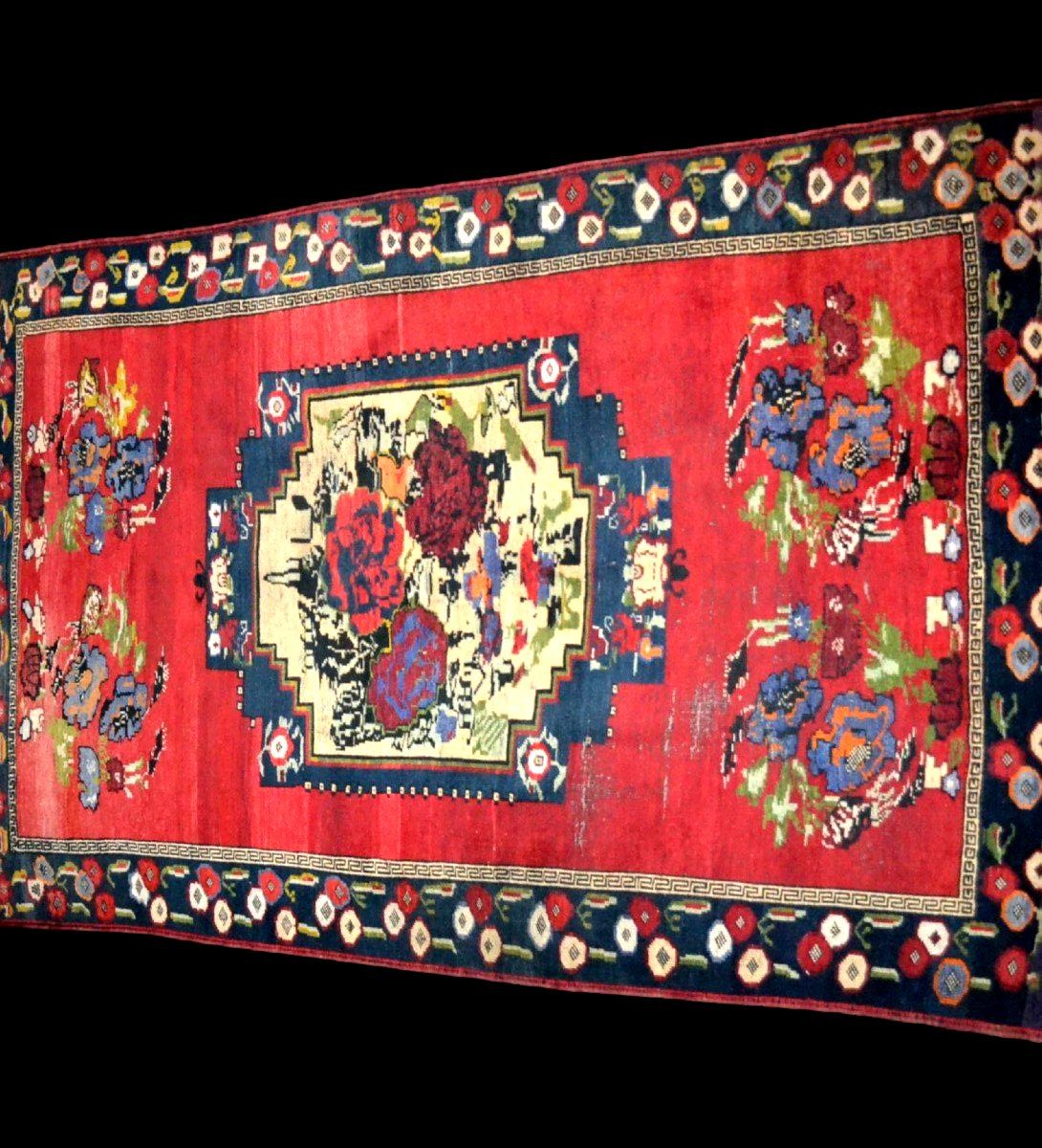 Karabakh Rug, 154 X 240 Cm, Hand-knotted Wool/wool, Caucasus, Second Half Of The 19th Century-photo-4