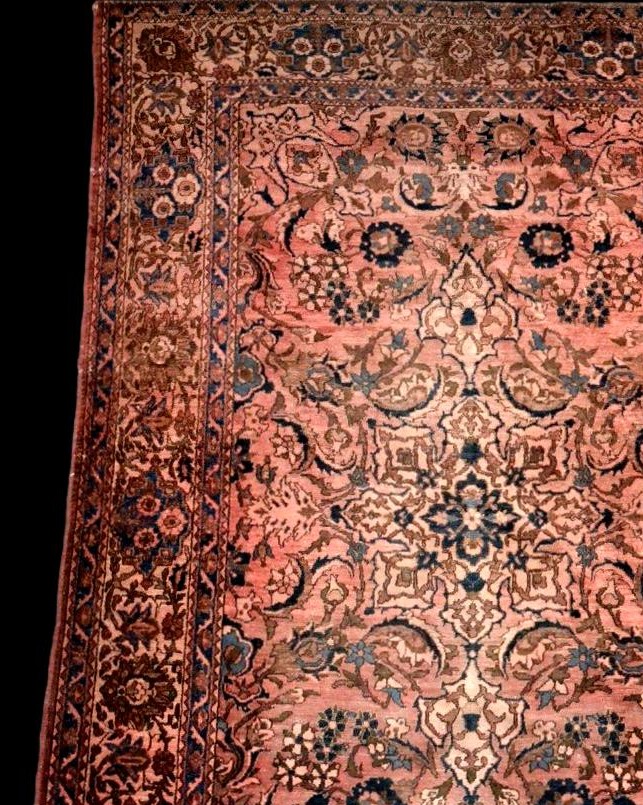 Isfahan Qajar Rug, 142 X 212 Cm, Hand-knotted Wool And Silk From Iran, Collector's Condition, 19th Century-photo-1