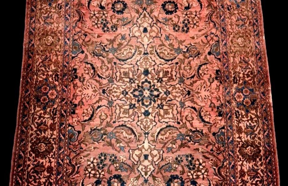 Isfahan Qajar Rug, 142 X 212 Cm, Hand-knotted Wool And Silk From Iran, Collector's Condition, 19th Century-photo-3