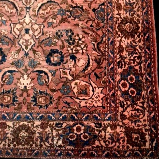 Isfahan Qajar Rug, 142 X 212 Cm, Hand-knotted Wool And Silk From Iran, Collector's Condition, 19th Century-photo-7