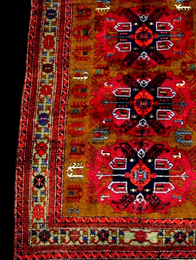 Tapis Derbent, Caucase, 138 x 226 cm, laine nouée main vers 1980, parfait état-photo-4