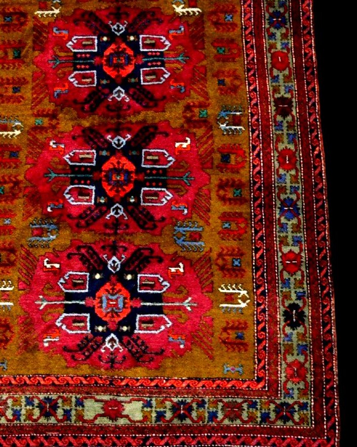 Tapis Derbent, Caucase, 138 x 226 cm, laine nouée main vers 1980, parfait état-photo-5