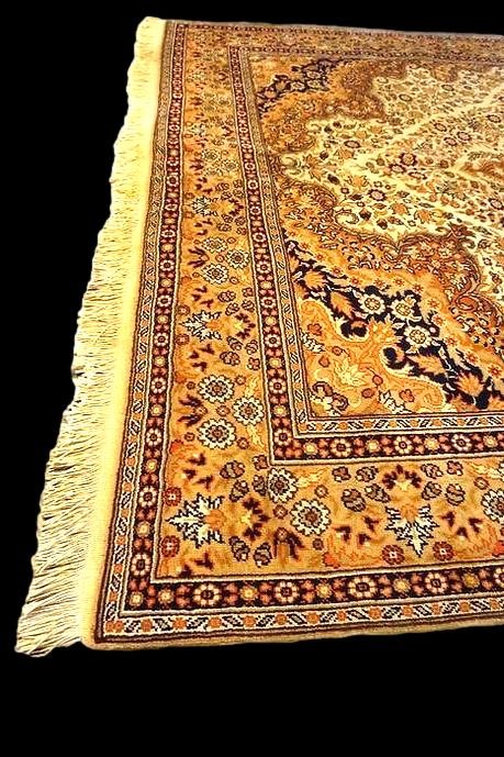 Tapis Kayseri floral, 202 x 303 cm, laine nouée main en Turquie, 1970-1980, en parfait état-photo-2
