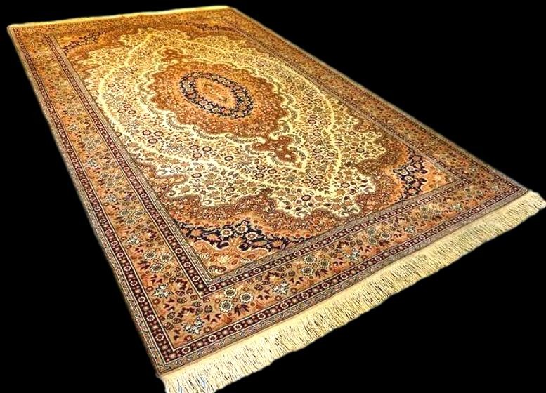 Tapis Kayseri floral, 202 x 303 cm, laine nouée main en Turquie, 1970-1980, en parfait état-photo-5
