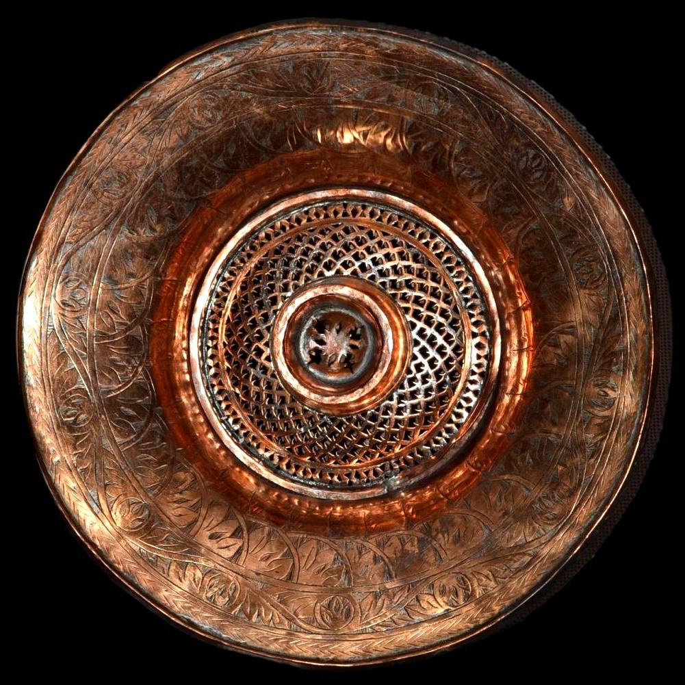 Ewer And Basin, Chased Copper, 19th Century, Ottoman Empire, Very Good Collector's Condition-photo-1