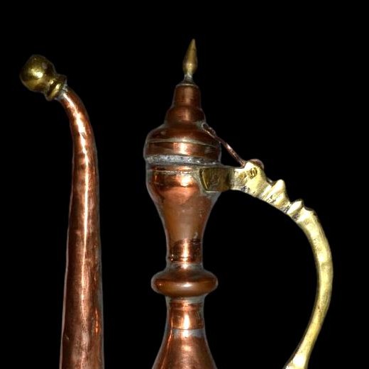 Ewer And Basin, Chased Copper, 19th Century, Ottoman Empire, Very Good Collector's Condition-photo-4