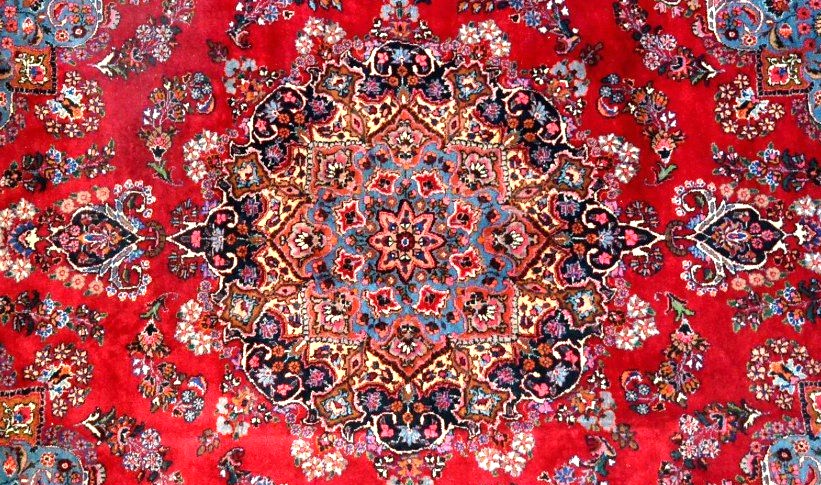 Macchad Rug, Signed, 250 X 356 Cm, Hand-knotted Kork Wool, Made In Iran Around 1980, Very Good Condition-photo-4