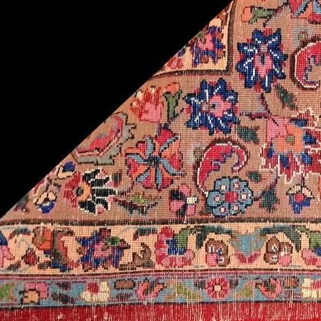 Macchad Rug, Signed, 250 X 356 Cm, Hand-knotted Kork Wool, Made In Iran Around 1980, Very Good Condition-photo-7
