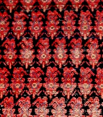 Tapis Afshar au Botehs, 131 x 198 cm, laine nouée main en Iran, vers 1900,  artefact Kadjar -photo-3