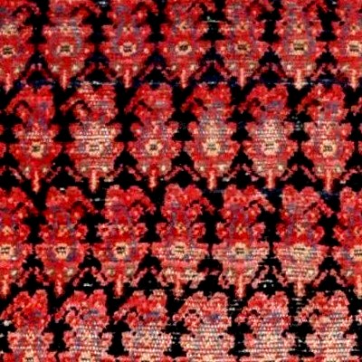 Tapis Afshar au Botehs, 131 x 198 cm, laine nouée main en Iran, vers 1900,  artefact Kadjar -photo-1