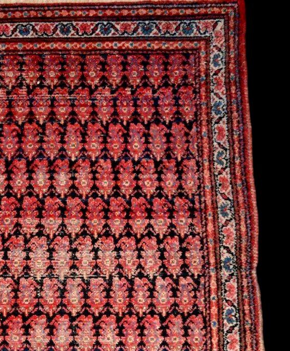 Tapis Afshar au Botehs, 131 x 198 cm, laine nouée main en Iran, vers 1900,  artefact Kadjar -photo-3