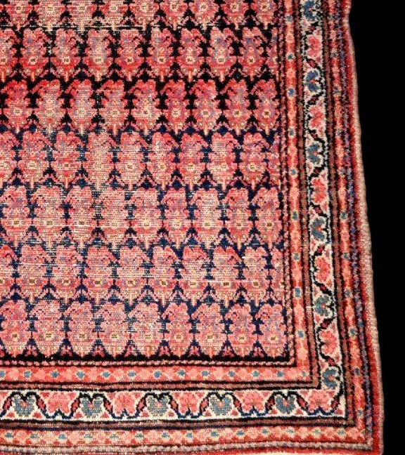 Tapis Afshar au Botehs, 131 x 198 cm, laine nouée main en Iran, vers 1900,  artefact Kadjar -photo-5