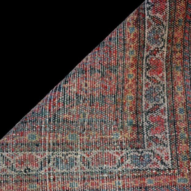 Tapis Afshar au Botehs, 131 x 198 cm, laine nouée main en Iran, vers 1900,  artefact Kadjar -photo-7